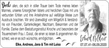 Traueranzeige von Erhard Neldner von Super Sonntag Aschersleben