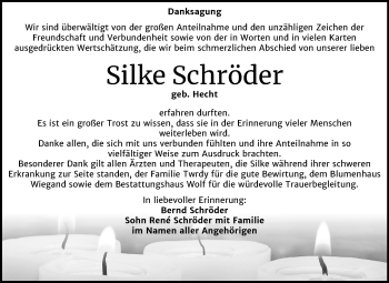 Traueranzeige von Silke Schröder von Mitteldeutsche Zeitung Weißenfels