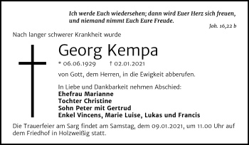 Traueranzeige von Georg Kempa von Mitteldeutsche Zeitung Bitterfeld