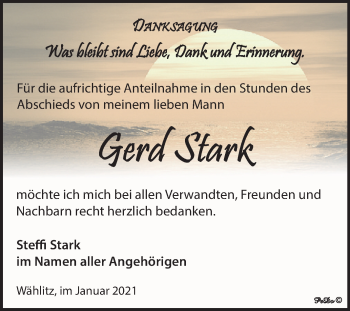 Traueranzeige von Gerd Stark von Super Sonntag Weißenfels