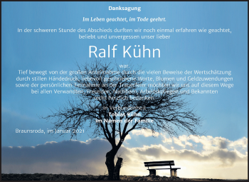 Traueranzeige von Ralf Kühn von Super Sonntag Naumburg/Nebra