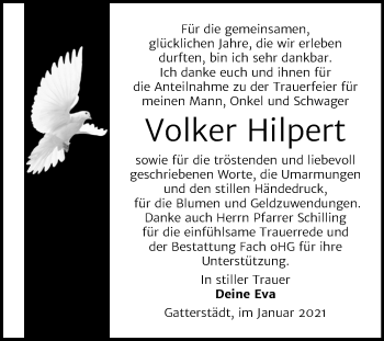 Traueranzeige von Volker Hilpert von Mitteldeutsche Zeitung Merseburg/Querfurt