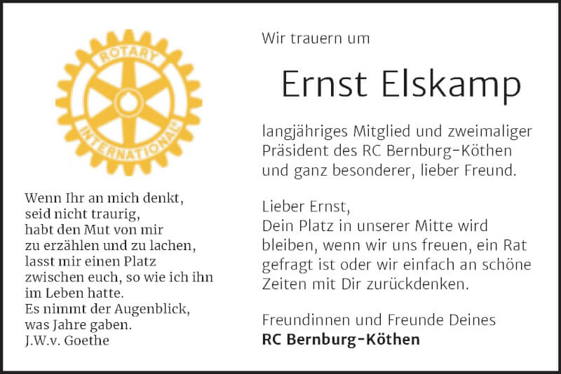  Traueranzeige für Ernst Elskamp vom 23.10.2021 aus Mitteldeutsche Zeitung Salzlandkreis