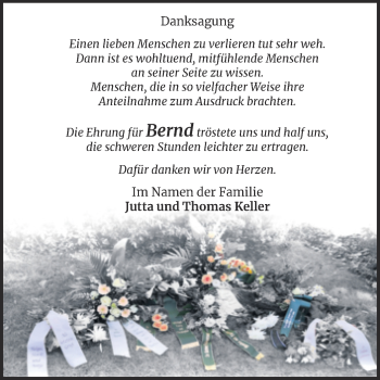 Traueranzeige von Bernd  von Trauerkombi Quedlinburg