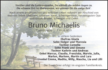 Traueranzeige von Bruno Michaelis von Trauerkombi Bernburg