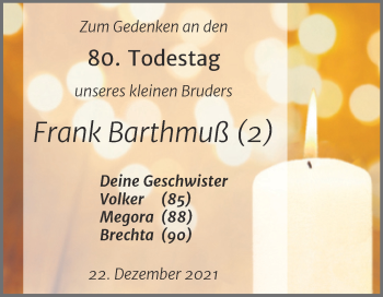 Traueranzeige von Frank Barthmuß von Trauerkombi Weißenfels
