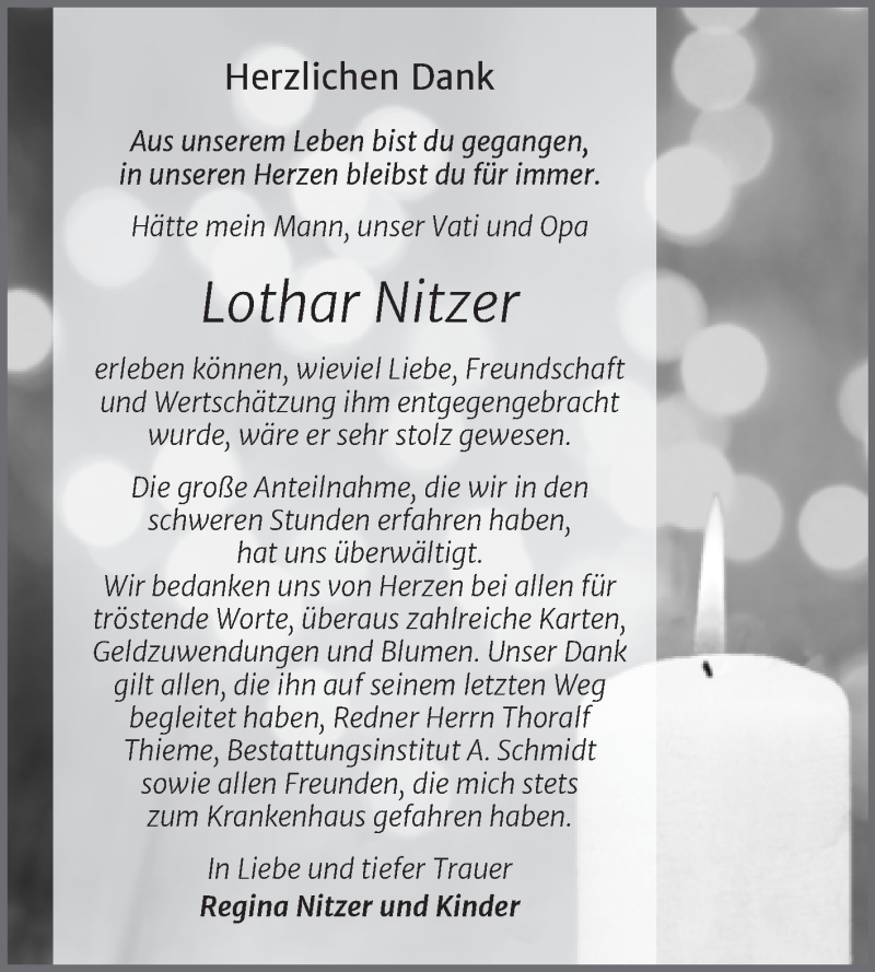  Traueranzeige für Lothar Nitzer vom 15.12.2021 aus Wochenspiegel Naumburg/Nebra