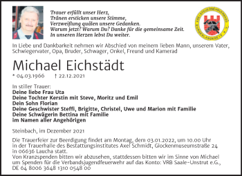 Traueranzeige von Michael Eichstädt von Naumburger Tageblatt