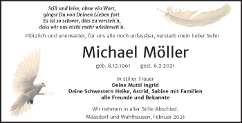 Traueranzeige von Michael Möller von Mitteldeutsche Zeitung Köthen