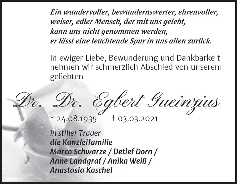  Traueranzeige für Egbert Gueinzius vom 06.03.2021 aus Mitteldeutsche Zeitung Bitterfeld