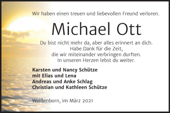 Traueranzeige von Michael Ott von Mitteldeutsche Zeitung Zeitz