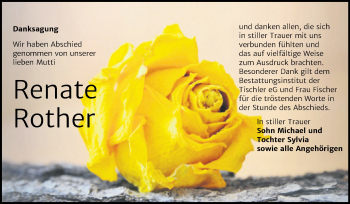 Traueranzeige von Renate Rother von Mitteldeutsche Zeitung Wittenberg