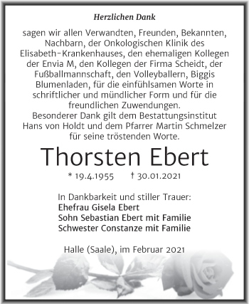 Traueranzeige von Thorsten Ebert von Mitteldeutsche Zeitung Halle/Saalkreis