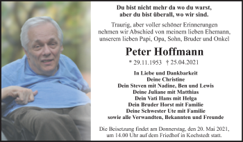 Traueranzeige von Peter Hoffmann von Trauerkombi Dessau