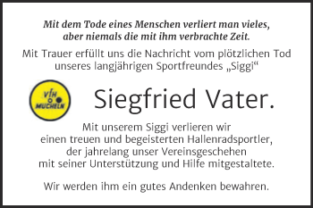 Traueranzeige von Siegfried Vater von Trauerkombi Merseburg
