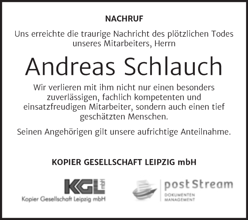  Traueranzeige für Andreas Schlauch vom 19.06.2021 aus Mitteldeutsche Zeitung Zeitz