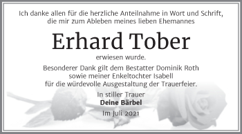 Traueranzeige von Erhard Tober von Trauerkombi Merseburg