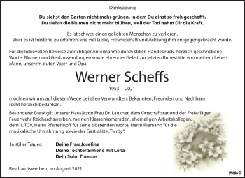 Traueranzeige von Werner Scheffs von Trauerkombi Weißenfels