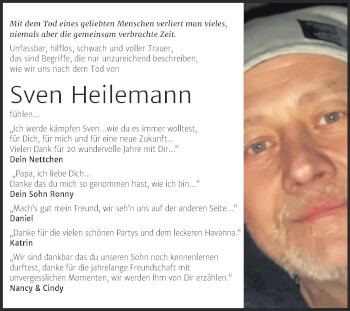 Traueranzeige von Sven Heilemann von Trauerkombi Dessau