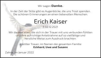 Traueranzeige von Erich Kaiser von Trauerkombi Wittenberg