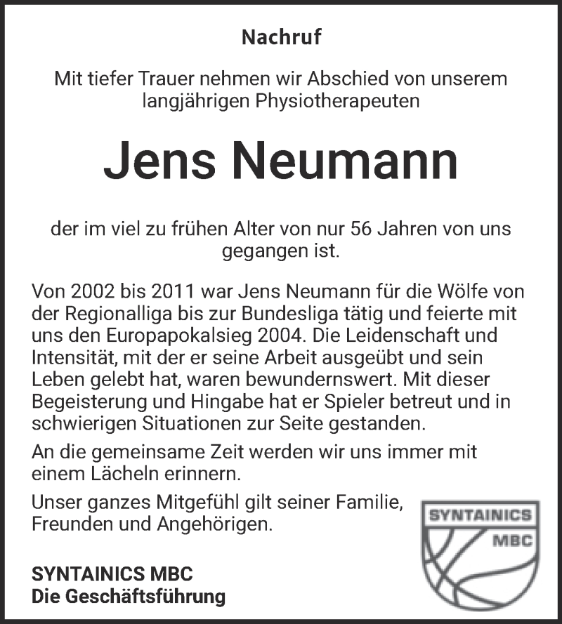  Traueranzeige für Jens Neumann vom 15.01.2022 aus Mitteldeutsche Zeitung Halle/Saalkreis