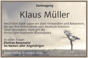 Traueranzeige von Klaus Müller von Super Sonntag Merseburg/Querfurt