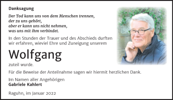 Traueranzeige von Wolfgang  von Trauerkombi Bitterfeld