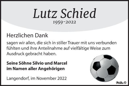 Traueranzeige von Lutz Schied von Trauerkombi Weißenfels