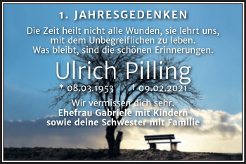 Traueranzeige von Ulrich Pilling von Trauerkombi Merseburg