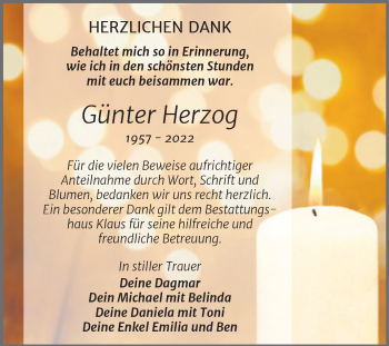 Traueranzeige von Günter Herzog von Trauerkombi Weißenfels