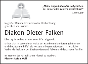 Traueranzeige von Dieter Falken von Mitteldeutsche Zeitung Merseburg/Querfurt