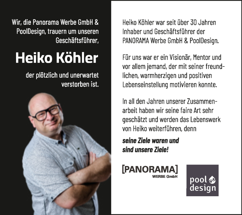  Traueranzeige für Heiko Köhler vom 30.04.2022 aus Mitteldeutsche Zeitung Dessau-Roßlau