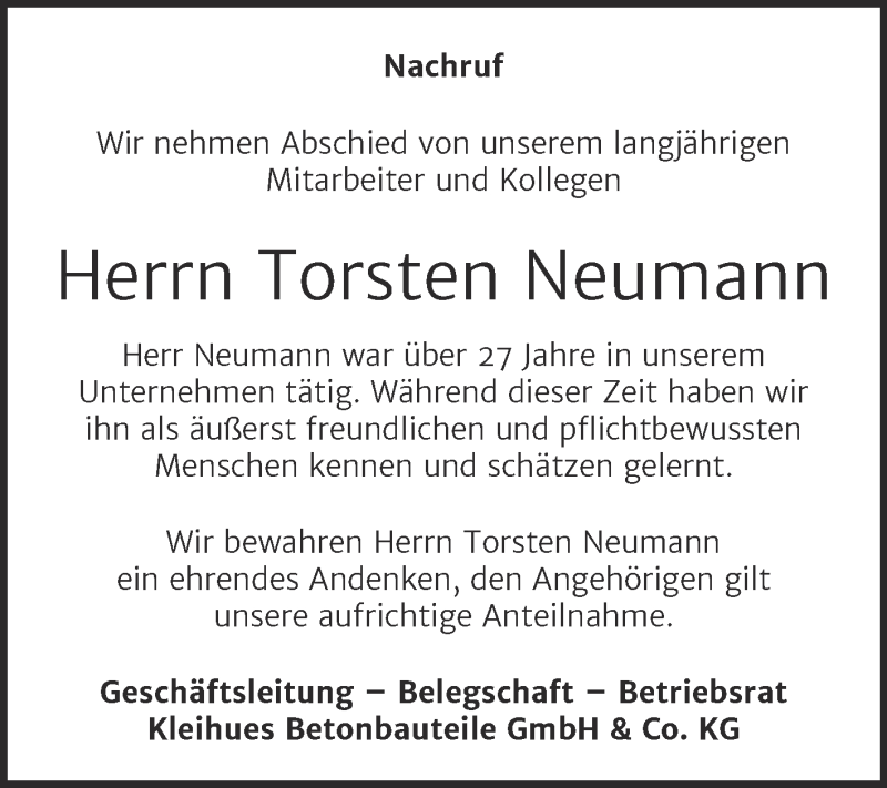  Traueranzeige für Torsten Neumann vom 09.04.2022 aus Mitteldeutsche Zeitung