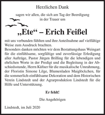 Traueranzeige von 