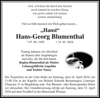 Traueranzeige von 