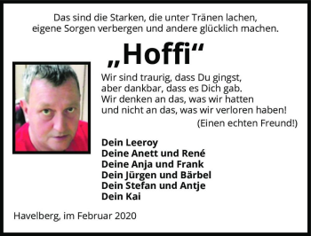 Traueranzeige von 