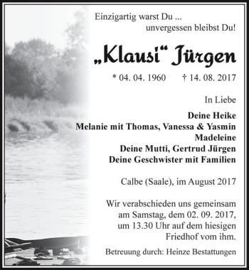 Traueranzeige von 
