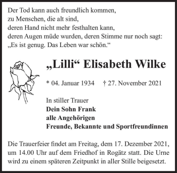 Traueranzeige von 