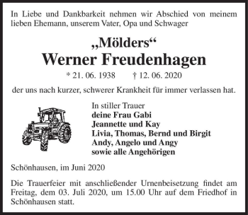 Traueranzeige von 