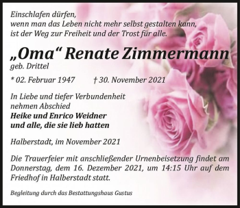 Traueranzeige von 