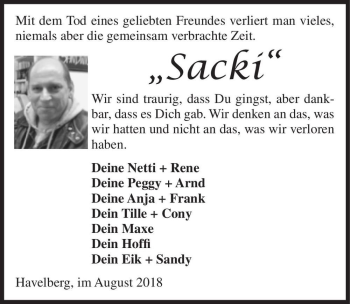 Traueranzeige von 