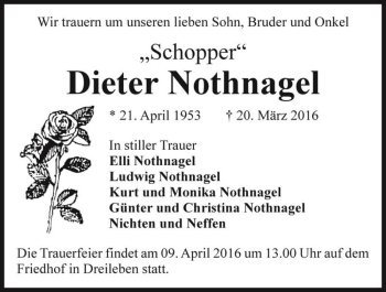 Traueranzeige von 