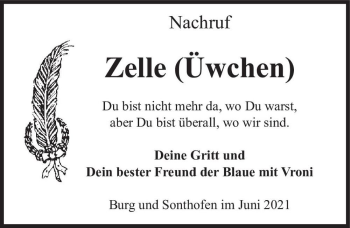 Traueranzeige von 