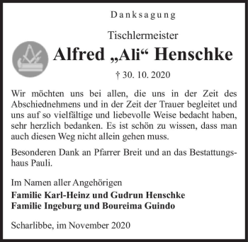 Traueranzeige von Alfred 