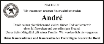 Traueranzeige von André  von Magdeburger Volksstimme