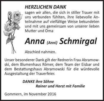 Traueranzeige von Anna 