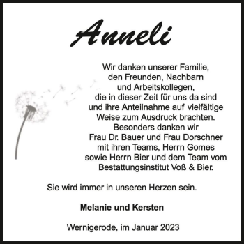Traueranzeige von Anneli Reulecke  von Magdeburger Volksstimme