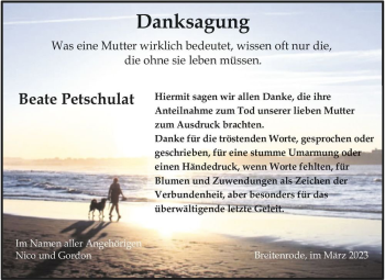 Traueranzeige von Beate Petschulat  von Magdeburger Volksstimme