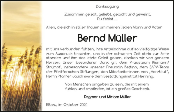 Traueranzeige von Bernd Müller  von Magdeburger Volksstimme