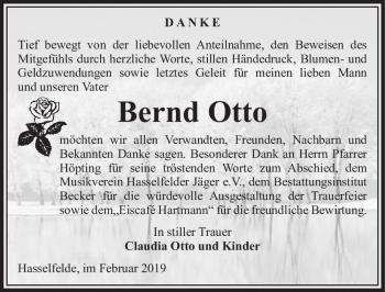 Traueranzeige von Bernd Otto  von Magdeburger Volksstimme